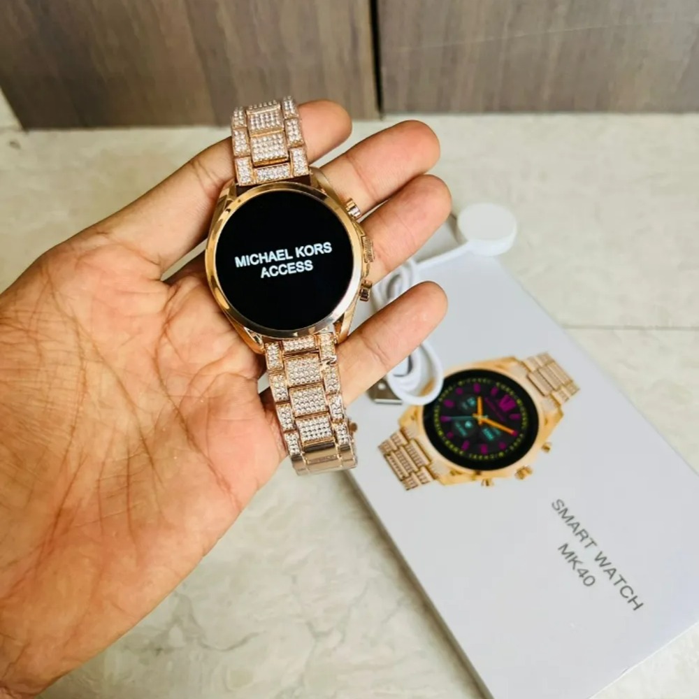 Mk smart deals watch with diamonds